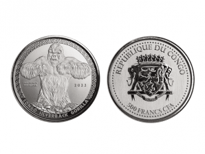 2022剛果銀背猩猩銀幣1盎司