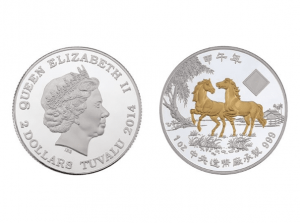 2014中央造幣廠甲午年馬銀幣1盎司(鍍金版)