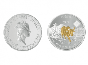 2009中央造幣廠已丑年牛銀幣1盎司(鍍金版) 商品圖