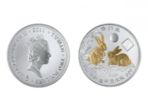 2011中央造幣廠辛卯年兔銀幣1盎司(鍍金版) 商品圖
