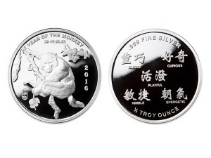 2016美國生肖猴年銀幣0.5盎司 商品圖