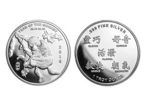 2016美國生肖猴年銀幣1盎司 商品圖