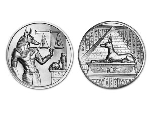埃及神話高浮雕銀幣2盎司系列II-阿努比斯