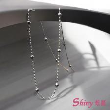 S925十字間珠銀鏈 42cm 商品圖