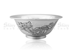 龍鳳獻瑞銀碗(29.6錢) 商品圖