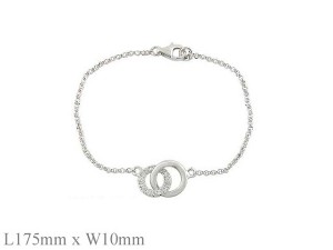 925純銀雙圈水晶手鍊 19+2.5cm 商品圖
