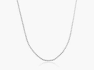 圓珠造型純銀項鍊(40cm)